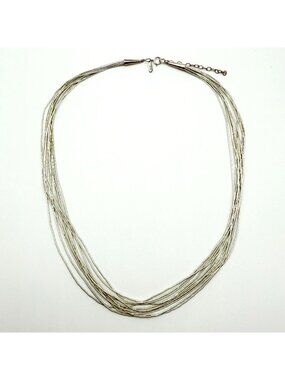Carolyn Pollack BJC 925 Sterling Silver Liquid Silver 10-Strand Necklace